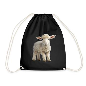 Agneau super sucré - Sac de sport léger - noir - Devant