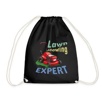 Lawn mowing expert - Drawstring Bag - black - Front