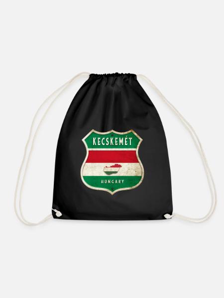 Kecskemét Ungarn Wappen Flaggen Design - Turnbeutel - Schwarz