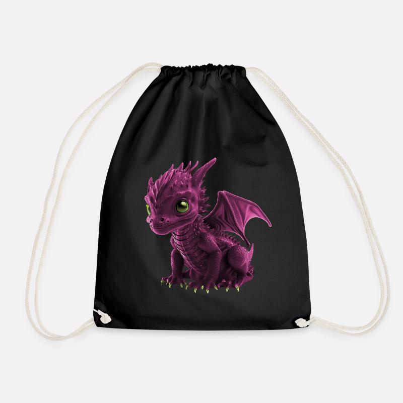 Bébé Dragon Rose - Sac de sport léger - noir