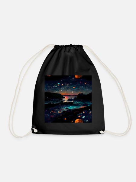 Beach of my dreams - Drawstring Bag - black