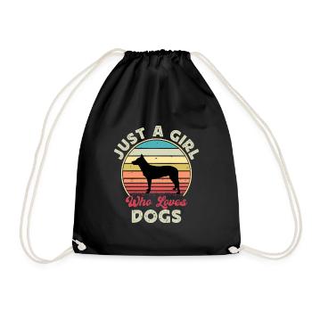Berger Belge Tervuren Chien Silhouette Rétro - Sac de sport léger - noir - Devant