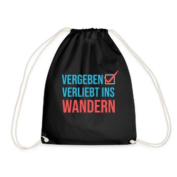 Wandern Klettern Statement Bergwanderung Wanderer - Turnbeutel - Schwarz - Vorne