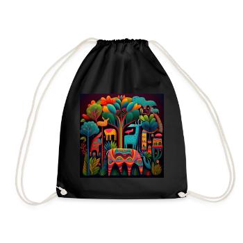 Zoo - Drawstring Bag - black - Front