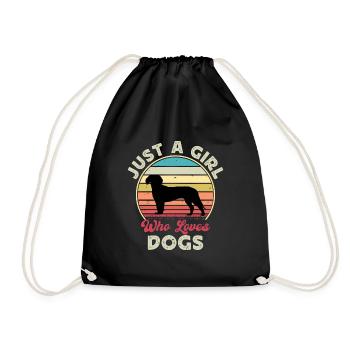 Deutsche Bracke Dog Love Silhouette Vintage Sunset - Turnbeutel - Schwarz - Vorne