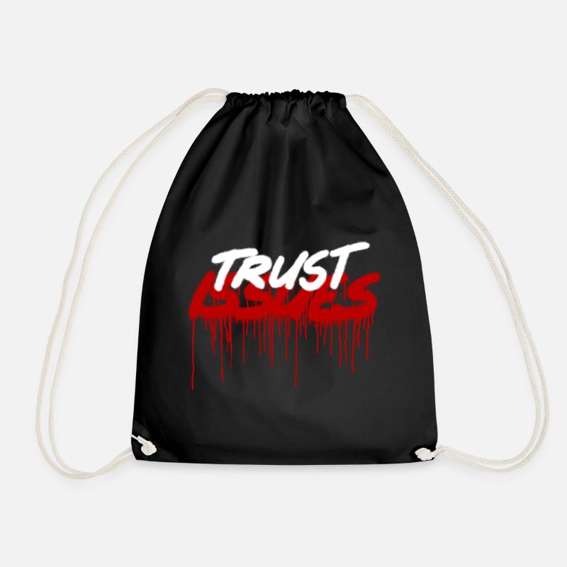 Vertrauen problem Trust issues Spruch Issue Spray - Turnbeutel - Schwarz
