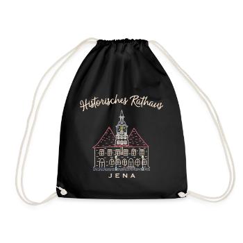 Historic Town Hall Jena, Thuringia - Drawstring Bag - black - Front