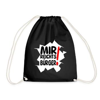 reicht mir Bürger II - Turnbeutel - Schwarz - Vorne