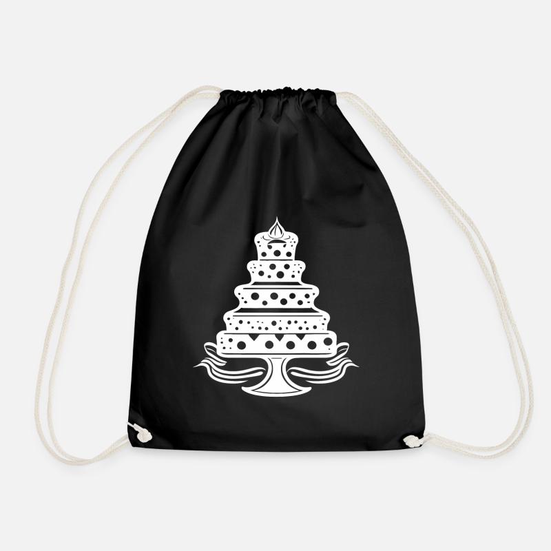 Cake, cake - Drawstring Bag - black