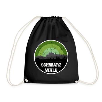 Schwarzwald Skyline - Turnbeutel - Schwarz - Vorne