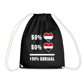 Egypte et Pays-Bas 100% Genius Flag - Sac de sport léger - noir - Devant