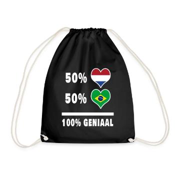 Brésil et Pays-Bas 100% Genius Flag - Sac de sport léger - noir - Devant