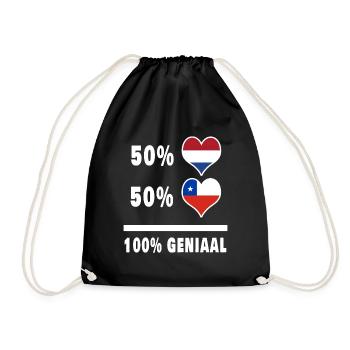 Chili et Pays-Bas 100% Genius Flag - Sac de sport léger - noir - Devant