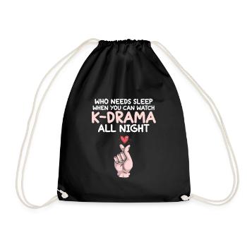 Conception de la série K-pop K-drama - Sac de sport léger - noir - Devant