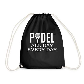 Déclaration du joueur de padel Tournoi de sport de raquette - Sac de sport léger - noir - Devant