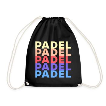 Padel Training Spruch Sportart Padelspiel Spieler - Turnbeutel - Schwarz - Vorne
