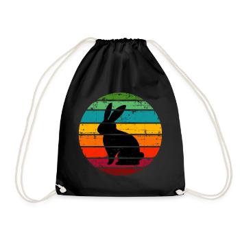 Hare - Drawstring Bag - black - Front