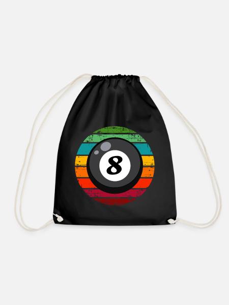 Bowling Ball Bowler - Drawstring Bag - black