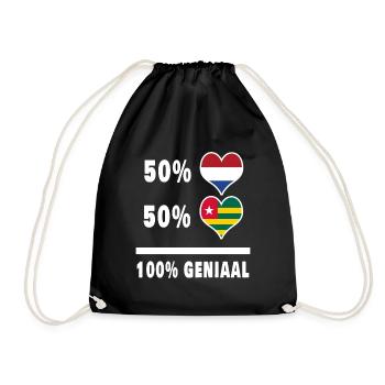 Drapeau 100% Genius du Togo et des Pays-Bas - Sac de sport léger - noir - Devant