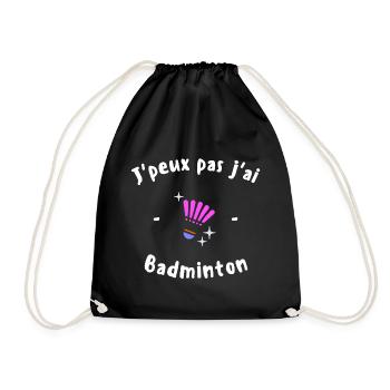 J Peux pas j ai Badminton - Sac de sport léger - noir - Devant