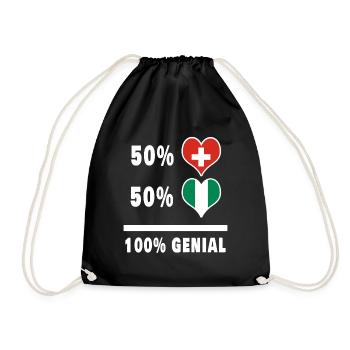 Nigeria et Suisse 100% Awesome Flag - Sac de sport léger - noir - Devant