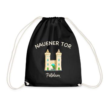 Potsdam, Nauener Tor, Brandenburg - Turnbeutel - Schwarz - Vorne
