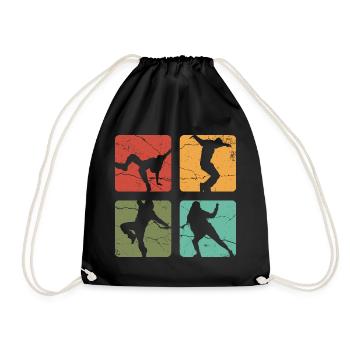 Breakdancers B-Boying Bboy Break Dance Gift - Drawstring Bag - black - Front