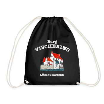 Lüdinghausen Burg Vischering, Münsterland - Turnbeutel - Schwarz - Vorne