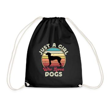 Hygenhund Dog Lover Silhouette Vintage Sunset - Sac de sport léger - noir - Devant