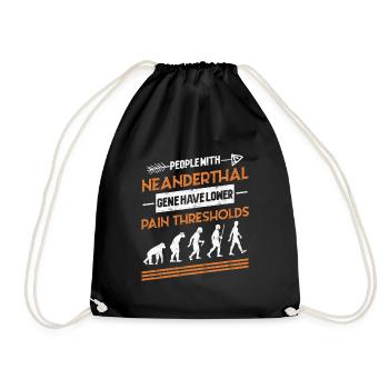 Paléoanthropologie préhistorique de Néandertal - Sac de sport léger - noir - Devant