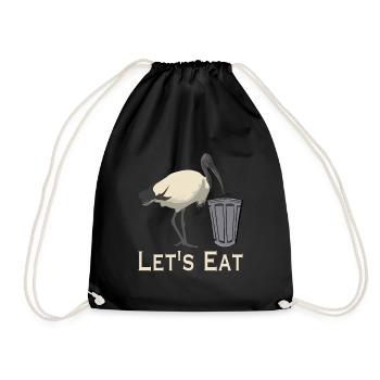 Let's Eat - Drawstring Bag - black - Front