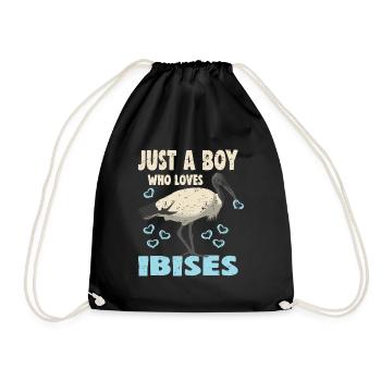 JUST A BOY WHO LOVES IBISES - Drawstring Bag - black - Front