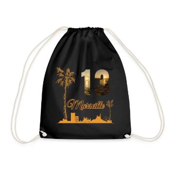 Marseille 13 - Turnbeutel - Schwarz - Vorne
