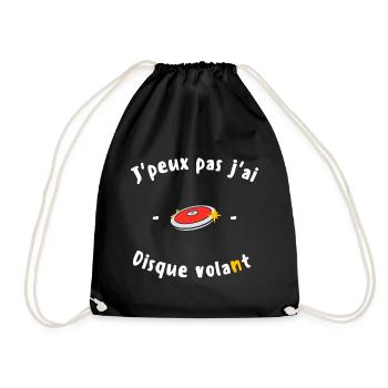 J peux pas j ai Disque volant - Sac de sport léger - noir - Devant