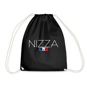 NIZZA FRANKREICH URLAUB SOMMER PARTY (w) - Turnbeutel - Schwarz - Vorne