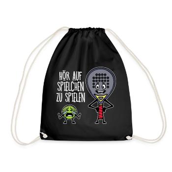 Trainer Padelteam Schläger Padel Statement Bälle - Turnbeutel - Schwarz - Vorne