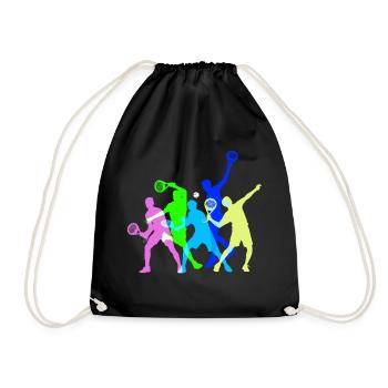 Padel Club Player Training Tournament Padel Team - Drawstring Bag - black - Front