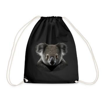 Cute Koala Australia - Drawstring Bag - black - Front
