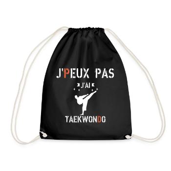 J Peux Pas J ai Taekwondo - Sac de sport léger - noir - Devant