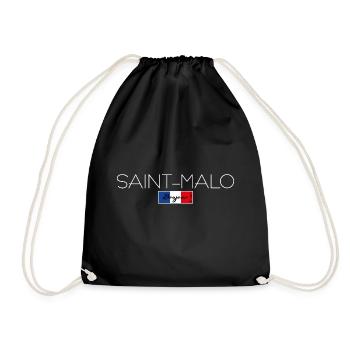 SAINT-MALO FRANCE HOLIDAY SUMMER PARTY (w) - Drawstring Bag - black - Front