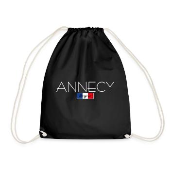 ANNECY FRANCE HOLIDAY SUMMER PARTY (w) - Drawstring Bag - black - Front