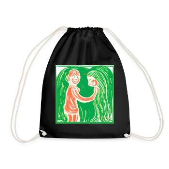Women's Collection | Online Mode - Drawstring Bag - black - Front