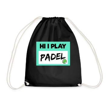 Freizeit Padel Spieler Padelspiel Bälle Statement - Turnbeutel - Schwarz - Vorne