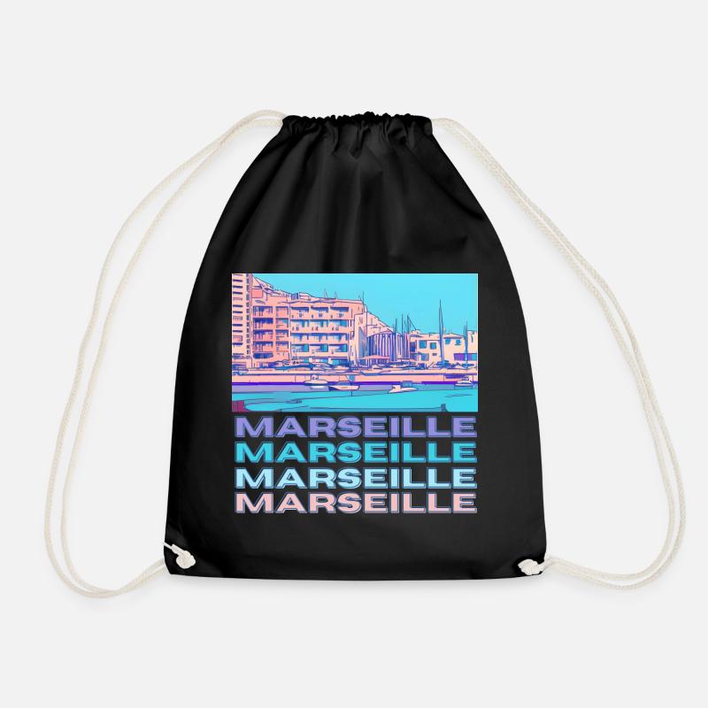 Marseille - Turnbeutel - Schwarz