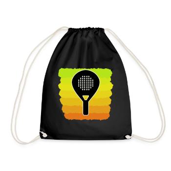 Padel Game Tennis Rackets Padel Sports Fans - Drawstring Bag - black - Front