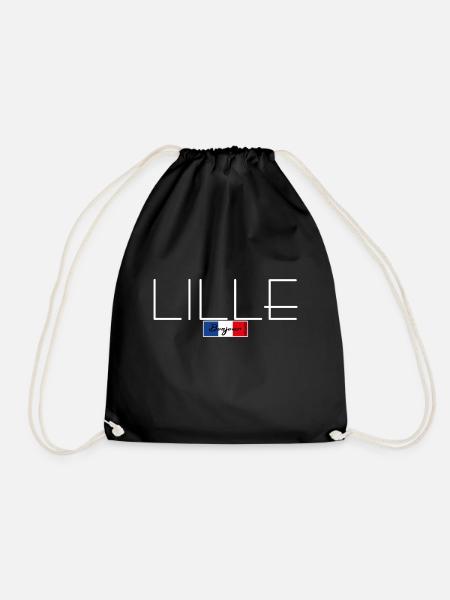 LILLE FRANCE HOLIDAY SUMMER PARTY (w) - Drawstring Bag - black