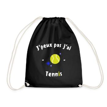 J peux pas j ai Tennis - Sac de sport léger - noir - Devant
