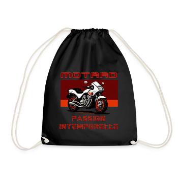 Motard Passion Intemporelle - Sac de sport léger - noir - Devant