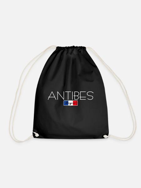 ANTIBES FRANCE HOLIDAY SUMMER PARTY (w) - Drawstring Bag - black