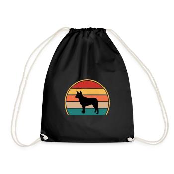 Australischer Stumpy Tail Cattle Dog Silhouette - Turnbeutel - Schwarz - Vorne